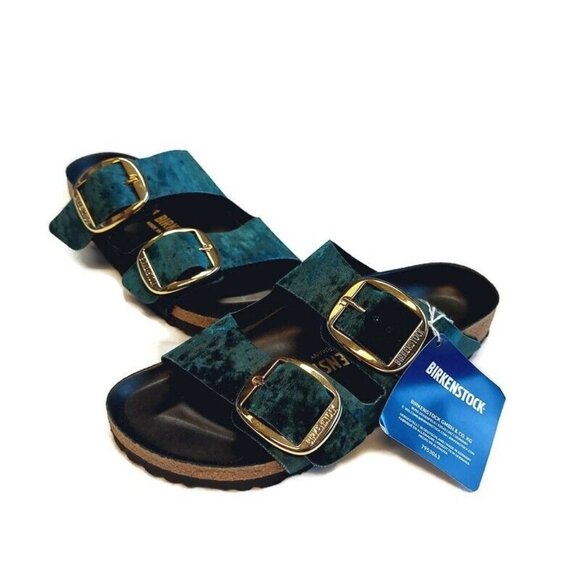 Birkenstock Arizona Big Buckle Rivet Logo Womens Size 5 Sandals Green EU 36 - Picture 5 of 10